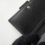 ジバンシィ ヴィンテージ Gロゴ キャンバス / レザー 二つ折り財布 グレー / ブラック 箱付き - NEWSED