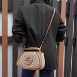 グッチ ブロンディ インターロッキングG GGキャンバス レザー 2way ハンドバッグ ショルダーバッグ ブラウン - NEWSED