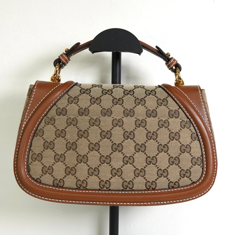 グッチ ブロンディ インターロッキングG GGキャンバス レザー 2way ハンドバッグ ショルダーバッグ ブラウン - NEWSED