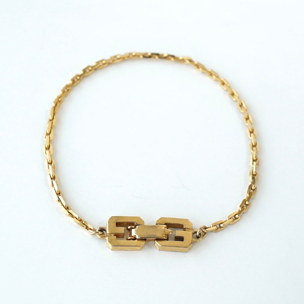 ジバンシィ ヴィンテージ Gロゴ GPゴールド チェーン ブレスレット