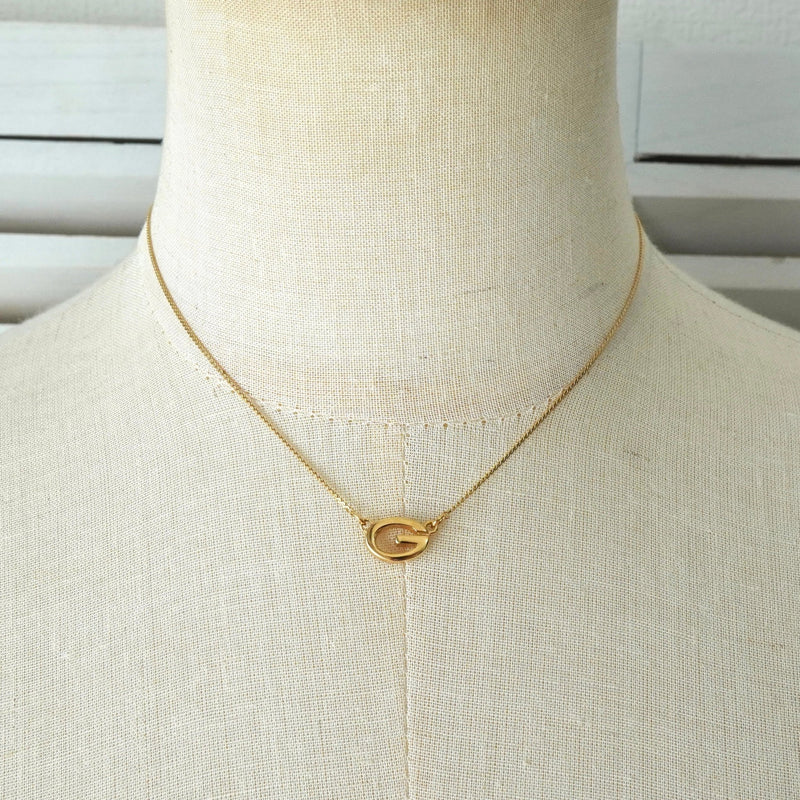 ジバンシィ ヴィンテージ Gロゴ ネックレス GP - NEWSED