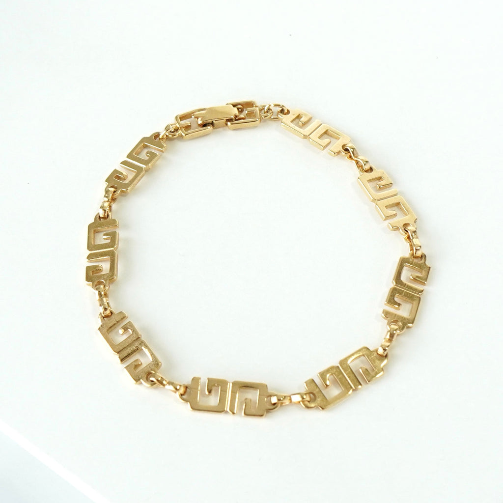Givenchy 复古 G Logo GP 金链手链