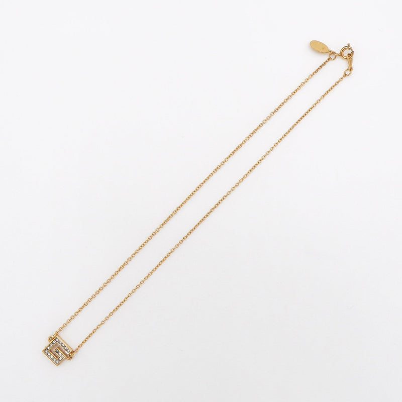 G Logo Rhinestone GP Gold Necklace - NEWSED