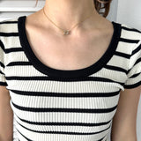 G Logo Rhinestone GP Gold Necklace - NEWSED