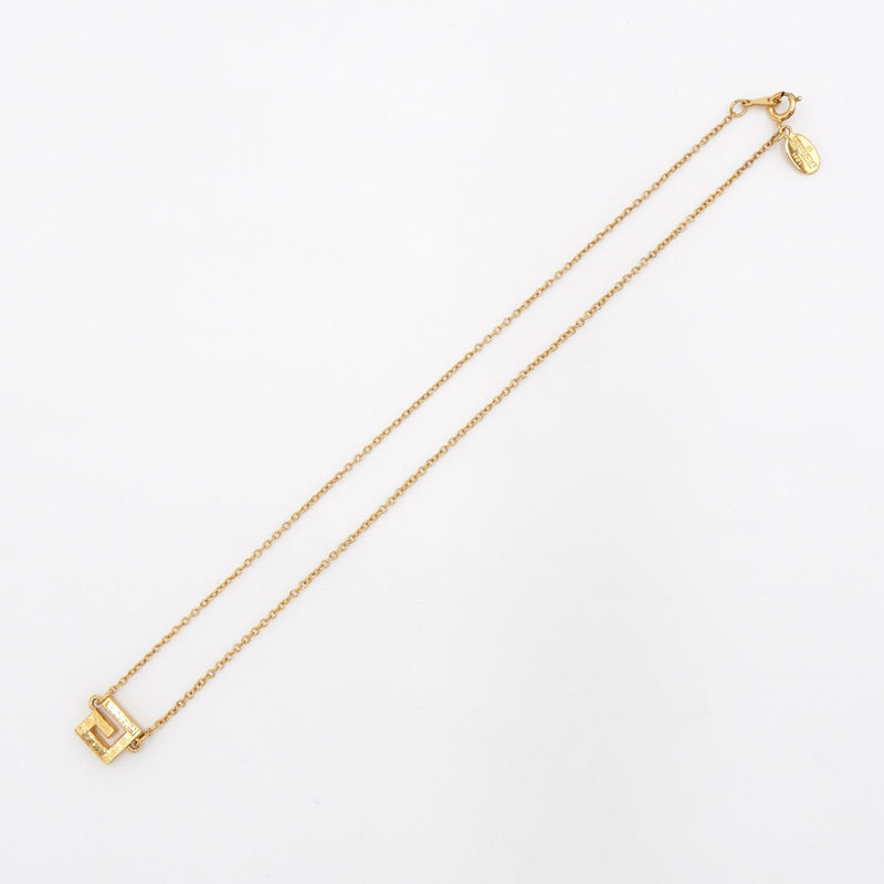 G Logo Rhinestone GP Gold Necklace - NEWSED