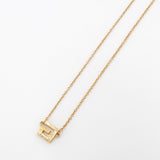 G Logo Rhinestone GP Gold Necklace - NEWSED
