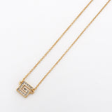 G Logo Rhinestone GP Gold Necklace - NEWSED