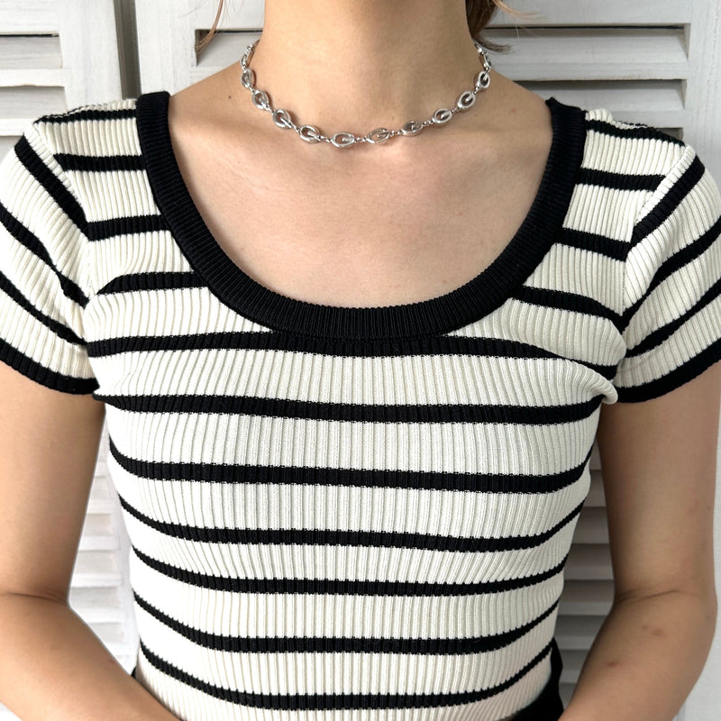 G Logo Silver Necklace - NEWSED