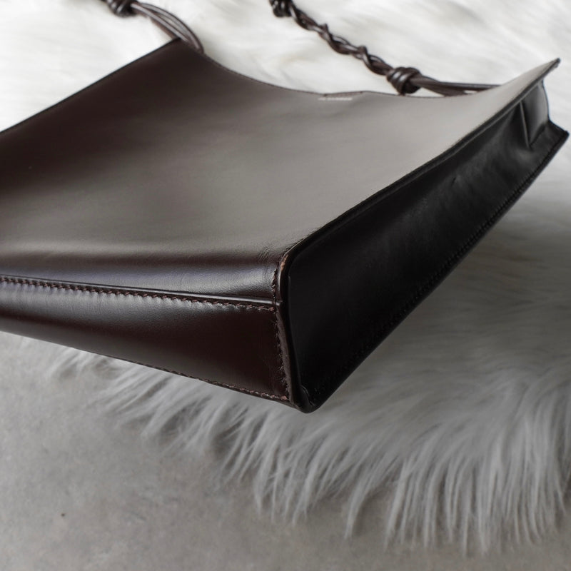 ジルサンダー タングル ミディアム  レザー ショルダーバッグ ブラウン