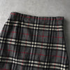 バーバリー ノバチェック ウール タイト スカート グレー