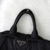 プラダ ナイロン キルティング 2way ハンドバッグ ショルダーバッグ トライアングルロゴ ブラック