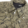 ステューシー Gabardine Garage Jacket Snake ロゴ刺繍 ZIP ジャケット ベージュ XL メンズ