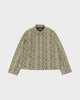 ステューシー Gabardine Garage Jacket Snake ロゴ刺繍 ZIP ジャケット ベージュ XL メンズ