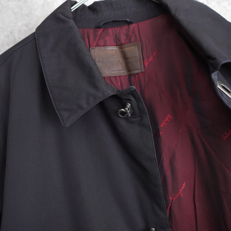 Gancini Button Balmacaan Coat - NEWSED