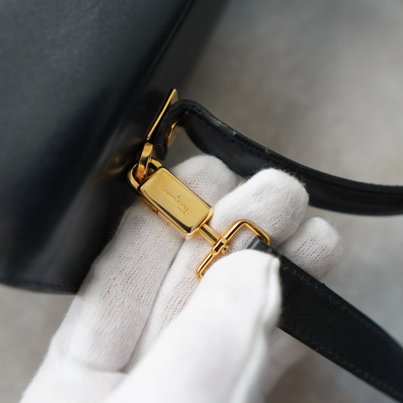 Gancini Calf Leather 2way Hand Bag / Shoulder Bag - NEWSED