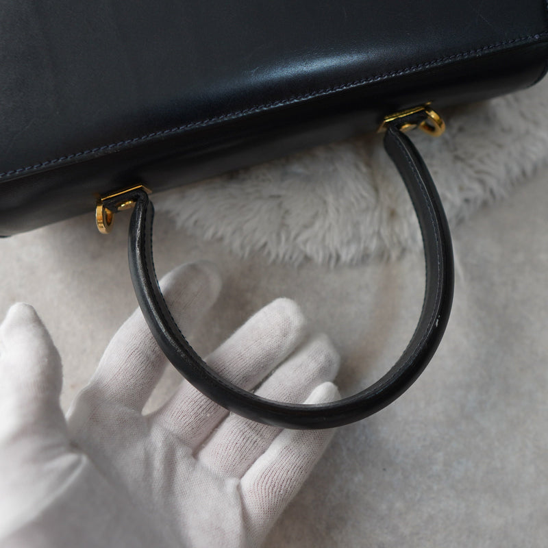 Gancini Calf Leather 2way Hand Bag / Shoulder Bag - NEWSED