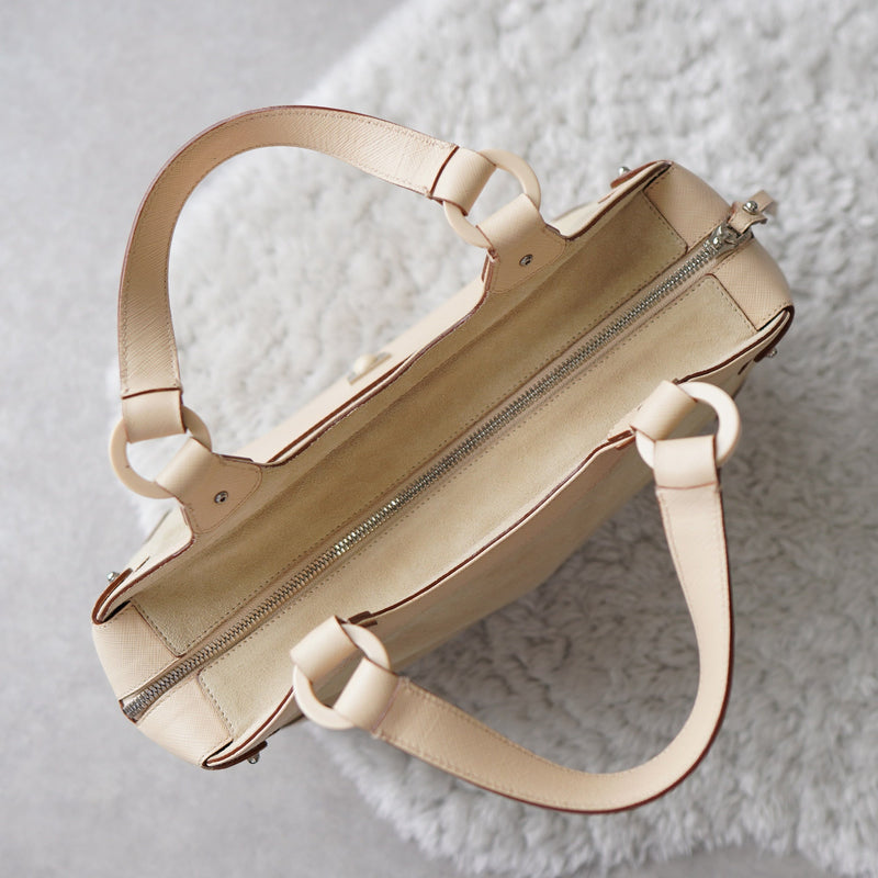 Gancini Suede Leather Hand Bag - NEWSED