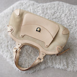 Gancini Suede Leather Hand Bag - NEWSED