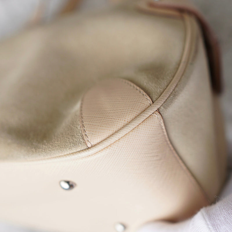 Gancini Suede Leather Hand Bag - NEWSED