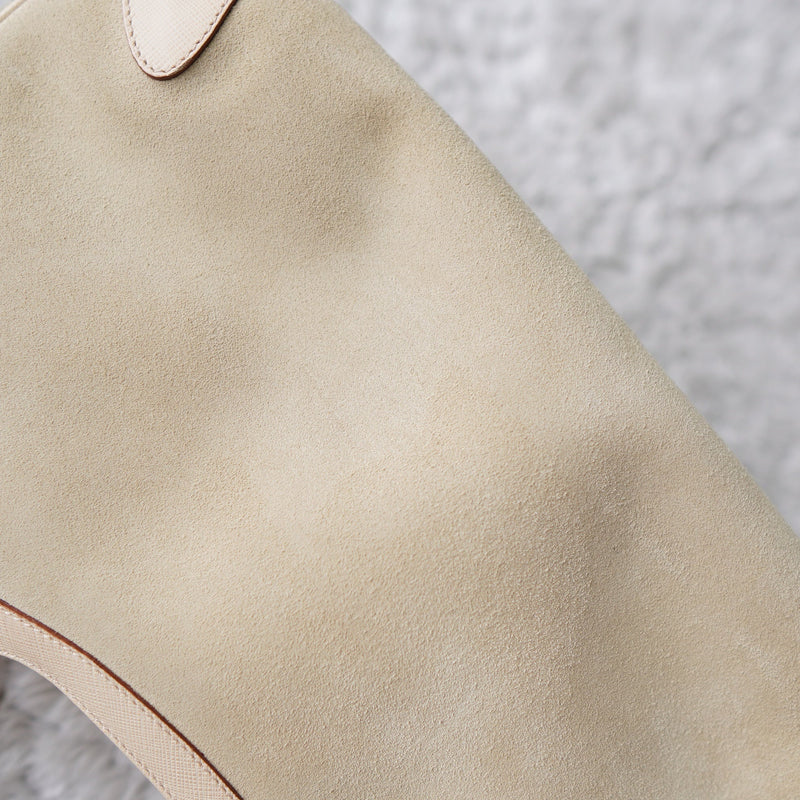 Gancini Suede Leather Hand Bag - NEWSED