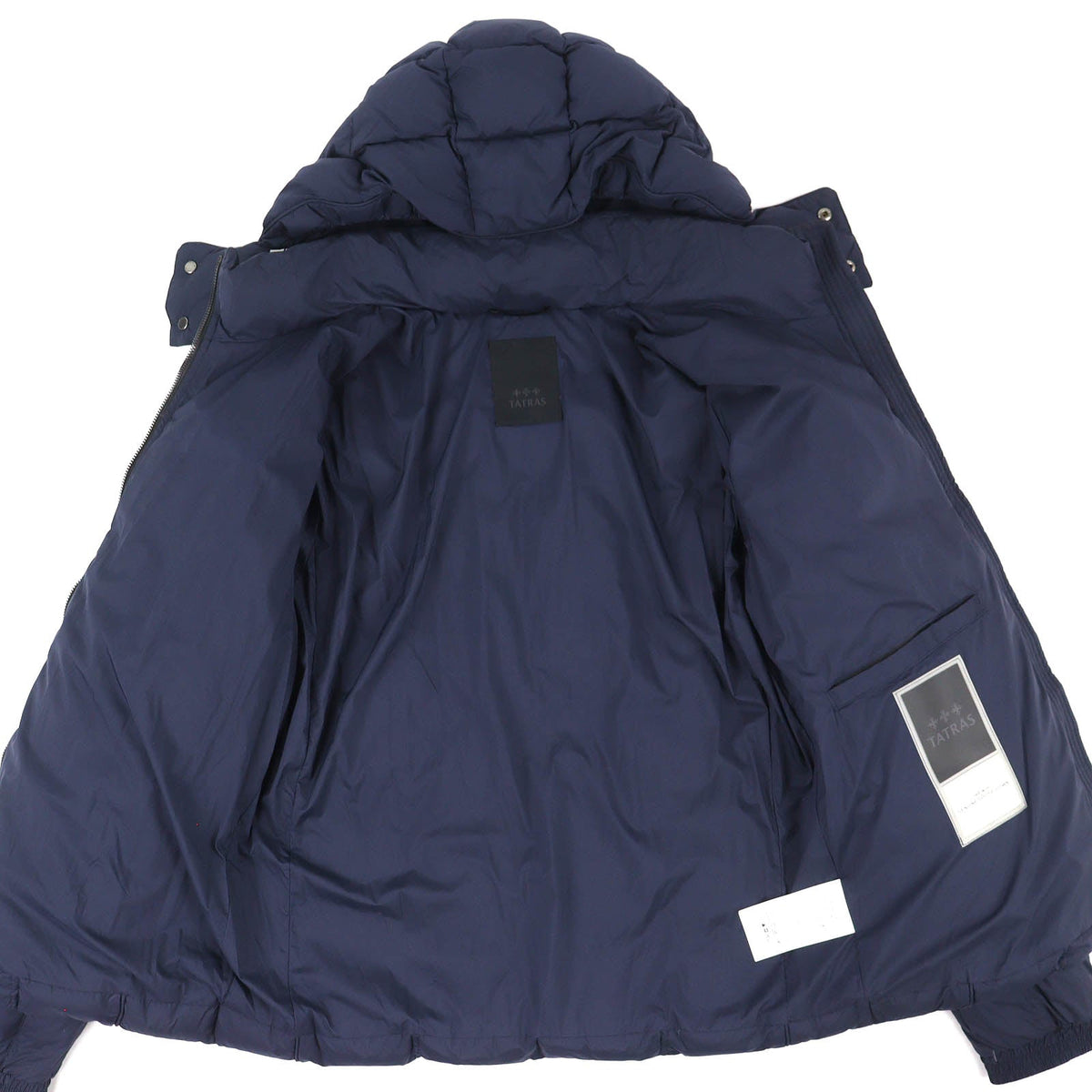 タトラス GESSO ジェッソ ロゴワッペン フード付き ZIP UP ダウンジャケット ネイビー 03 メンズ - NEWSED