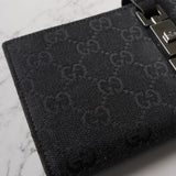 グッチ ジャッキー GGキャンバス/レザー 二つ折り財布 長財布 ブラック 05479 - NEWSED