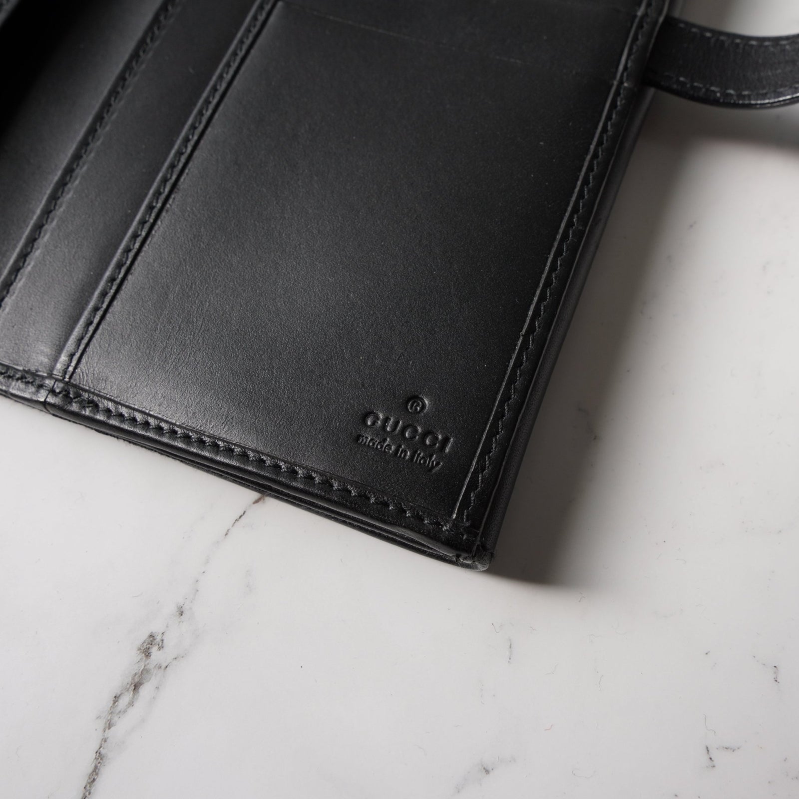 グッチ ジャッキー GGキャンバス/レザー 二つ折り財布 長財布