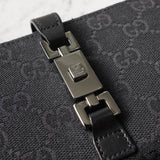 グッチ ジャッキー GGキャンバス/レザー 二つ折り財布 長財布 ブラック 05479 - NEWSED