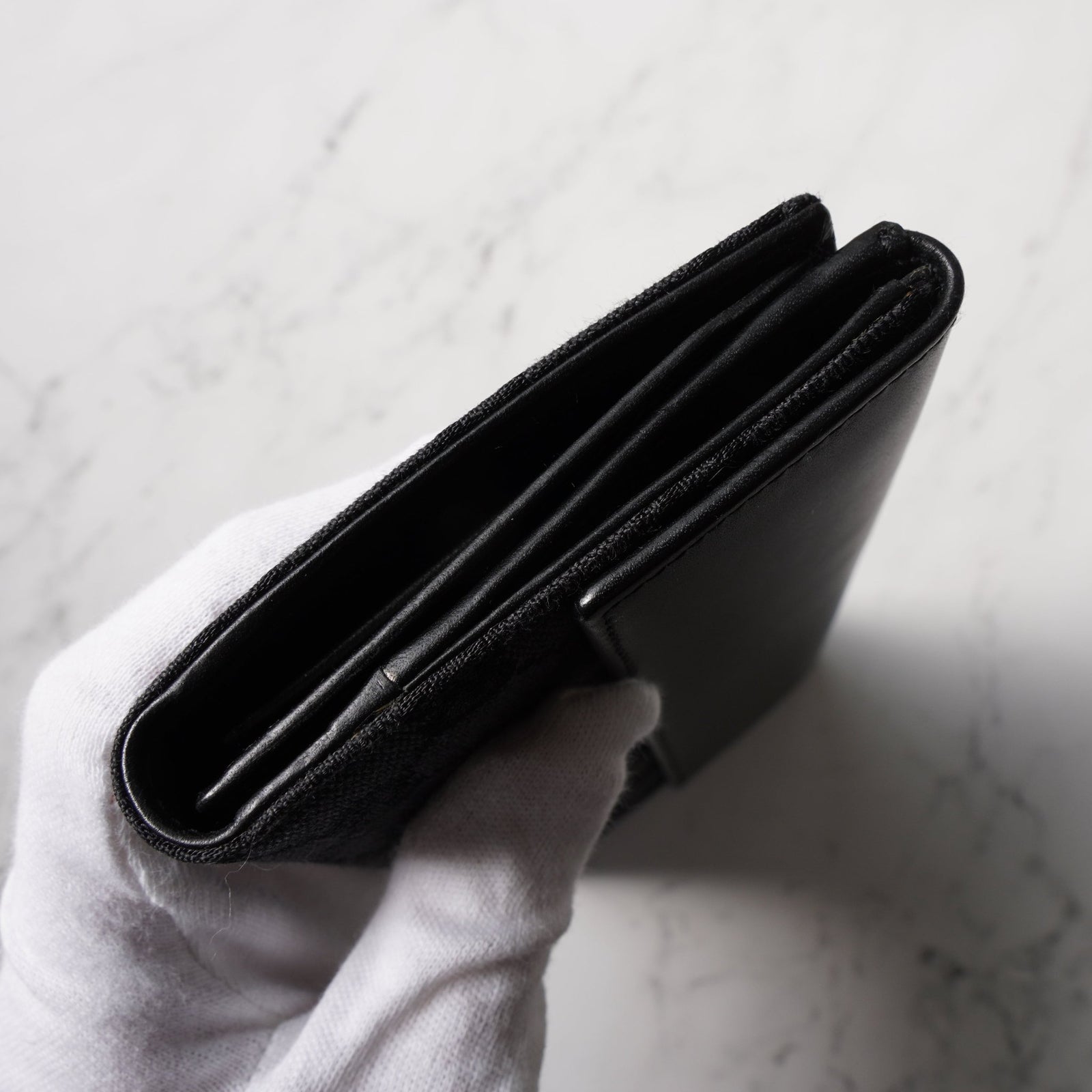 グッチ ジャッキー GGキャンバス/レザー 二つ折り財布 長財布