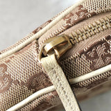 グッチ GGキャンバス / レザー ショルダーバッグ ポシェット ミニバッグ ベージュ - NEWSED