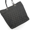 グッチ GGデニム / レザー トートバッグ ブラック