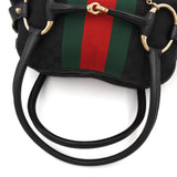 グッチ ホースビット シェリー GGキャンバス ハンドバッグ ブラック 131092 - NEWSED