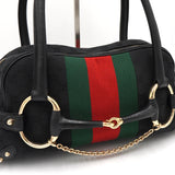 グッチ ホースビット シェリー GGキャンバス ハンドバッグ ブラック 131092 - NEWSED