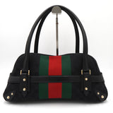 グッチ ホースビット シェリー GGキャンバス ハンドバッグ ブラック 131092 - NEWSED