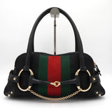 グッチ ホースビット シェリー GGキャンバス ハンドバッグ ブラック 131092 - NEWSED