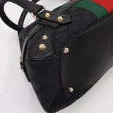 グッチ ホースビット シェリー GGキャンバス ハンドバッグ ブラック 131092 - NEWSED