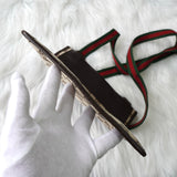 グッチ シェリーライン GGキャンバス / レザー ショルダーバッグ ブラウン - NEWSED