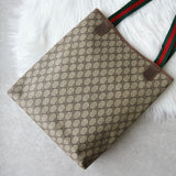 オールド グッチ シェリーライン GGスプリーム トートバッグ ベージュ - NEWSED