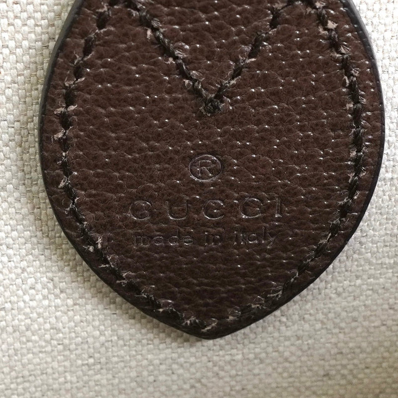 グッチ シェリー GGスプリーム レザー トートバッグ ブラウン - NEWSED