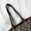 Gucci GG帆布手提包米色/黑色