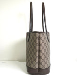 グッチ シェリー GGスプリーム レザー トートバッグ ブラウン - NEWSED