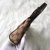 グッチ GGキャンバス / レザー ワンショルダーバッグ ブラウン - NEWSED