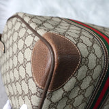 オールド グッチ シェリーライン GGスプリーム / レザー ボストンバッグ ベージュ - NEWSED