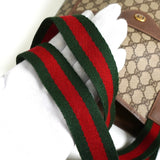 グッチ シェリー GGスプリーム / レザー トートバッグ ブラウン - NEWSED