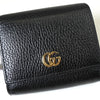 グッチ GGマーモント レザー 二つ折り財布 ブラック