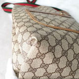 オールド グッチ シェリーライン GGスプリーム レザー トートバッグ ベージュ - NEWSED