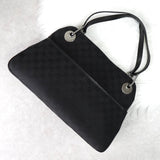 グッチ GGキャンバス / レザー トートバッグ ハンドバッグ ブラック - NEWSED