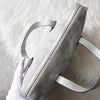 Gucci GG 帆布手提包银色 264210