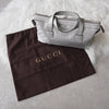 Gucci GG 帆布手提包银色 264210