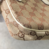 グッチ GGキャンバス / レザー ショルダーバッグ ポシェット ミニバッグ ベージュ - NEWSED